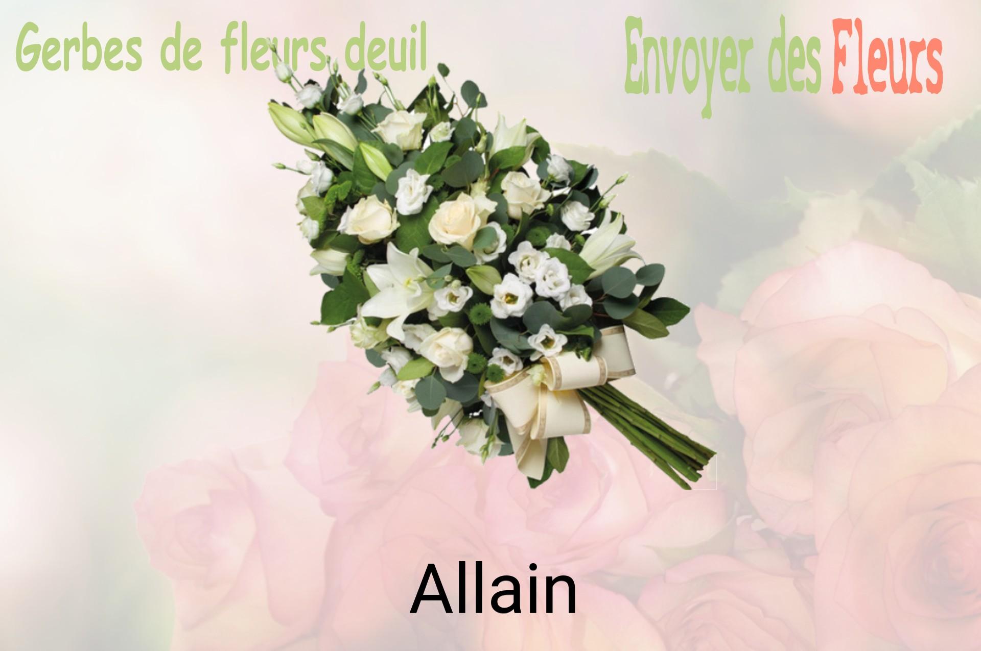 Gerbe de fleurs de deuil livrée à Allain